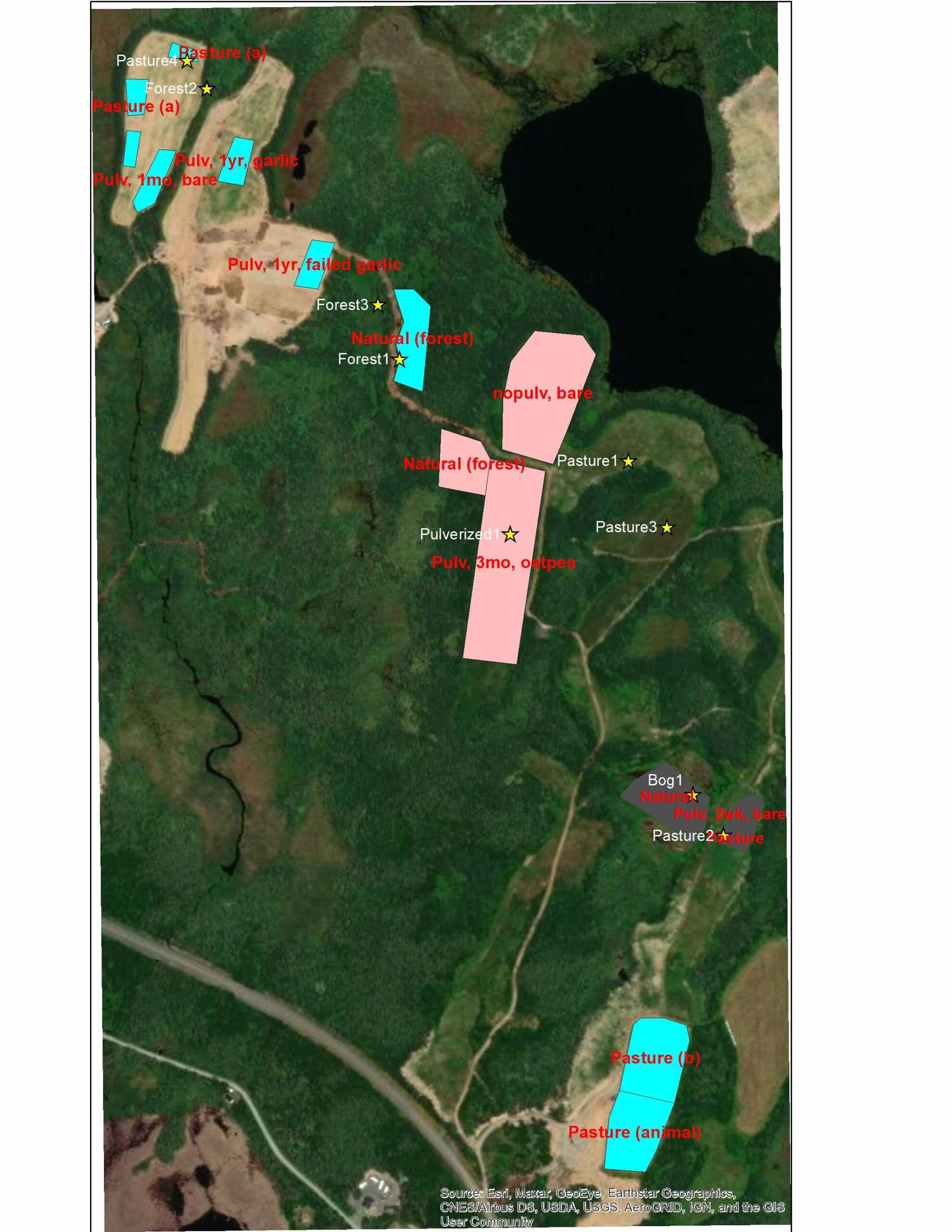Smiling Land Farm, the crushed-rock study site.